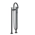 MELANGEUR BAIN DOUCHE SUR PIED CROSS ROAD CHROME NOIR BROSSE