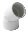 COUDE SIMPLE FEMELLE/FEMELLE 45' DIAMETRE 40 BLANC      - UCH44B