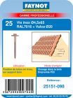 BLISTER 25 VIS INOX 4.5X65 RAL 8014