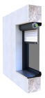 Volet roulant éléctrique - RÉNO PVC 40 - larg. 180 cm x haut. 265 cm