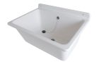 Bac à laver en polypropylène fixation murale blanc - long. 35 cm x larg. 63 cm