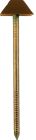 Pointe annelée tête cloche RAL8004 - long. 70mm x diam. 3,1mm - Seau de 200