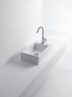 lave mains ceramique hox mini l 45 x p 25 x h 13 cm blanc brillant