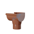 Naissance extrémité droite à coller - Naissance extrémité droite à collerpour Gouttière GD25 couleur MARRON