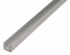 Profilé U aluminium anodisé argent  2000x12x10x1,5x9