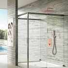 FACADE THERMO UP VERTICALE THERMOSTATIQUE 2 SORTIES QUADRI OR ROSE