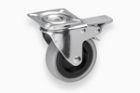 ROULETTE PIVOTANTE 75 mm GRIS AV BLOCAGE  800740 - P/1