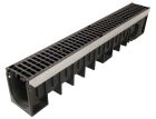 Caniveau avec grille et cornière acier galvanisé - long. 1m x larg. 130mm - classe B125