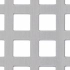 Tôle aluminium anodisé argent perforée carrée 200x1000x0,8
