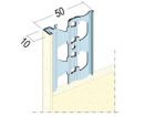 Profilé d'arrêt acier perforée Pour enduit épaisseur 10mm gris clair P002 Longueur 2,50m
