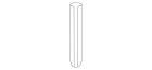 Carrelage en grès cérame - Standard 050 Porphyre Blanc Noir Battiscopa Angle Rentrant