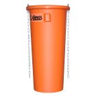 Goulotte orange avec paire chaînes Polyéthylène THPM - longueur 1,10 m