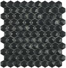 Mosaïque en verre recyclé - 903/D NORDIC BLACK MT HEX 35X35MM