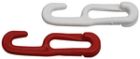 ASSORT. CROCHETS PLAST.  6 MM - ROUGE/BLANC - P/4