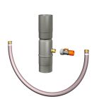 Récupérateur d'eau cylindrique avec raccord Gardena® Ø100 mm - zinc - prePATINA ardoise