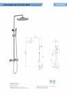 COL. DE DOUCHE THERMO. RONDE CHROMEE TOUT LAITON POMMEAU ROND