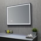 miroir rectangle elegance cadre silver avec sensor