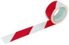 RUBAN ADHESIF ROUGE/BLANC 66MX50MM