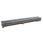 Caniveau en béton polyester + grille acier galvanisé - INTERSELF - long. 1m x larg. 190mm x haut. 195mm