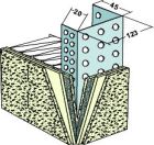 Profilés d’arrêt latéral avec retour d’enduit - long. 2,50m x ep. 120mm