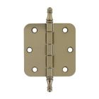 Charnière à vase acier laitonné bronzé bout rond 75x75mm-blister x3