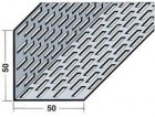 Profilé de ventilation en L, perforation rectangulaire Section ventilation 185 cm2 / ml  Naturel Longueur 2,50m Ep 50mm