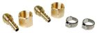 Kit de 2 raccords tétine pour tuyau Ø 6.3 mm avec écrou 3/8e gauche + 2 colliers