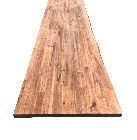 Plan de Travail lamellé collé Abouté Joint Droit arrondi Acacia bord naturel pré huilé Teck - Long. 2500 mm x larg. 650 mm x ep. 36 mm