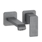 LAVABO MURAL PROFILO AVEC ROSACE DROIT BEC 18.5 UP&D METAL BROSSE