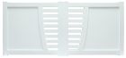 Portail PVC avec encadrement PVC, avec 1 montant intermédiaire, 2/3 panneaux aspect lames verticales pleines, 1/3 lames horizontales ajourées - ENDRON