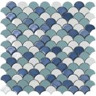 Mosaïque en verre recyclé - SOUL BLUE MIX 36X29MM