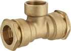 raccord laiton pour tuyau polyéthylène té femelle au centre Ø32 F.26x34