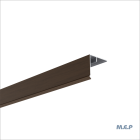 Couvercle Angle Alu mâle 50x50 en 3ml Brun