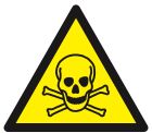 SIGNALISATION EXTERIEURE ET INTERIEURE - DANGER MATIERES TOXIQUES 100x100x100mm