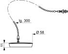 BOUCHON D57 AVEC ENJOLIVEUR CHAINETTE 300MM VIS