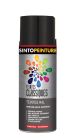 Peinture acrylique metal , bois , plastiques classique brillant noir - aérosol de 0,4L