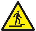 SIGNALISATION EXTERIEURE ET INTERIEURE - ACCES ACCIDENTE VERS LE HAUT 300x300x300mm