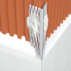 PROFIL D'ANGLE INTERIEUR EN ACIER GALVANISE DEPLOYE POUR ENDUIT DE 8 MM - LONGUEUR 2500 MM