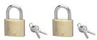 CARTE 2 CADENAS TYPE 1 40MM ANSE ACIER S'ENTROUVRANT 4 CLES