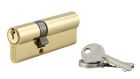 Cylindre anti-arrachement 30X50mm en laiton avec 3 cles