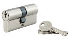 CYLINDRE PROFILE SA 30X30 MM NICKELE 3 CLES