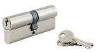 CYLINDRE PROFILE SA 40X40 MM NICKELE 3 CLES