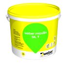 Enduit de parement de façade silicate organique WEBERMAXILIN SIL T 604 gris cyane seau de 25kg