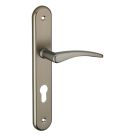 Ensemble poignee de porte Vesta aluminium brosse 195 mm a cylindre