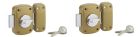 PAIRE VERROU 2310 A BOUTON ET CYLINDRE 45MM 6 CLES