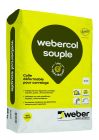 Mortier colle pour carrelage WEBERCOL SOUPLE blanc sac 25kg