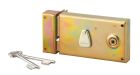 Serrure de grille et portail applique horizontale pene dormant DEMI tour gauche 2 cles