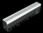 Caniveau avec grille - long. 1m x larg. 100mm x haut. 210 mm - classe A15