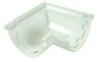 ANGLE DE GOUTTIERE A COLLER A 90° POUR PROFILE LG25 BLANC - UANC25B