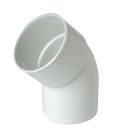 COUDE MALE/FEMELLE 45° DIAMETRE 80 BLANC - UCR4GTB